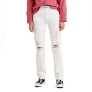 501® Original Fit Jeans | Size 27/30 | High Rise Straight Raw Hem Distressed